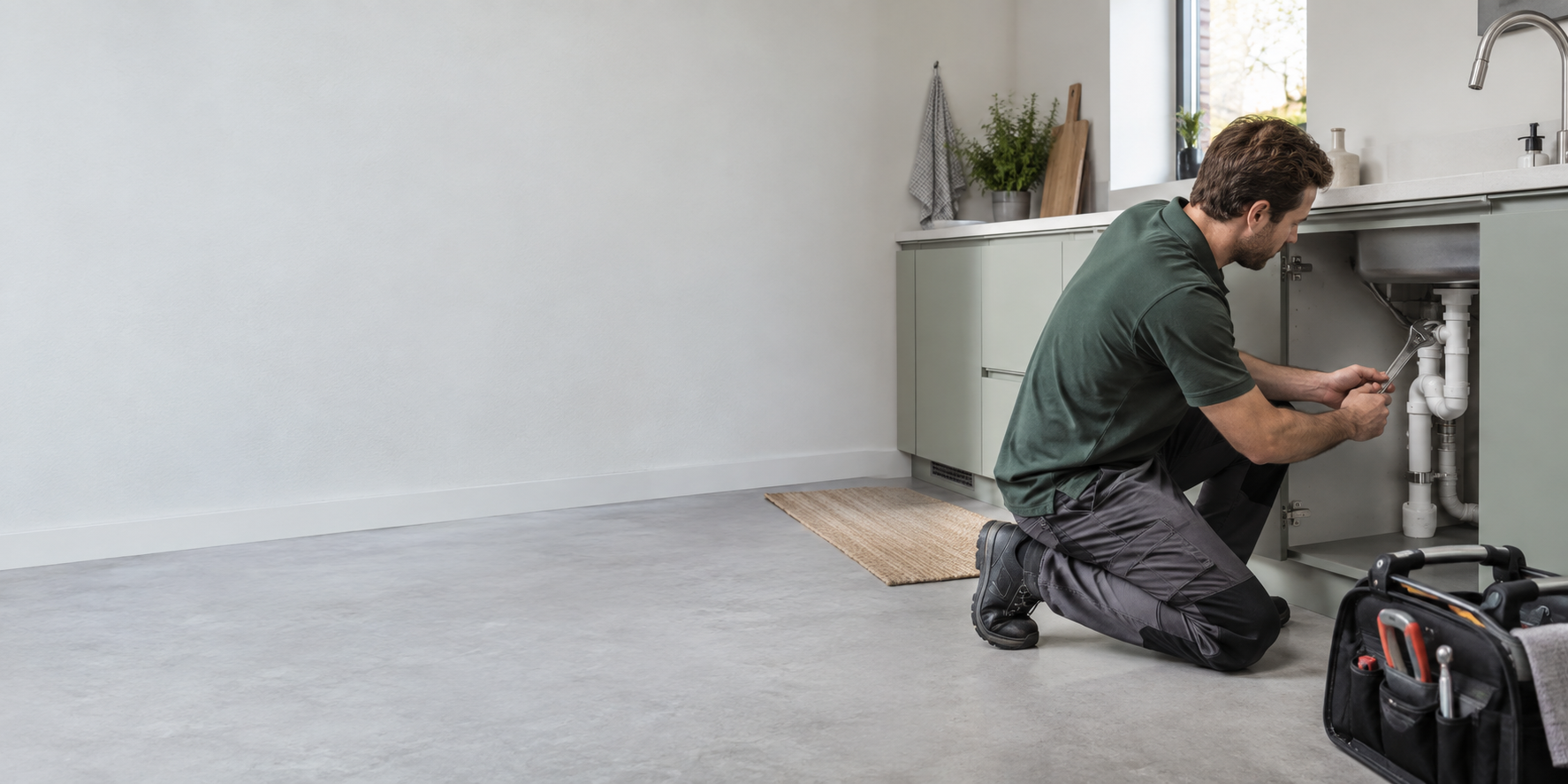Vakman aan het werk voor Klustr